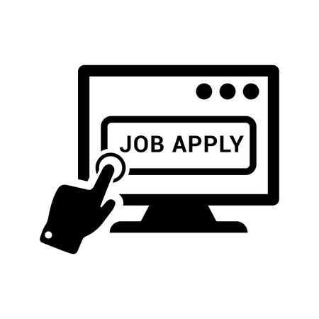 Job Apply icon use in mobile and app development or commercial purposes or any type of design projects.のイラスト素材