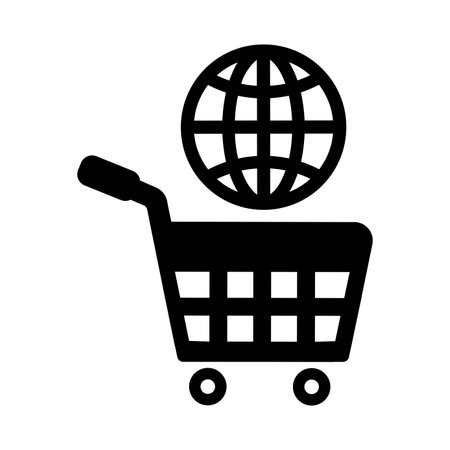 Global Shopping icon, international shipment. Beautiful, meticulously designed icon. Well organized and editable Vector for any uses.のイラスト素材