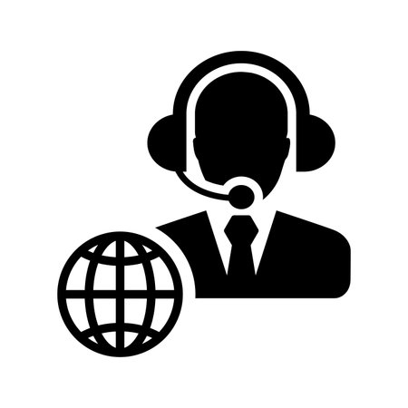 Online Support icon. Fully editable vector EPS use for printed materials and infographics, web or any kind of design project.のイラスト素材