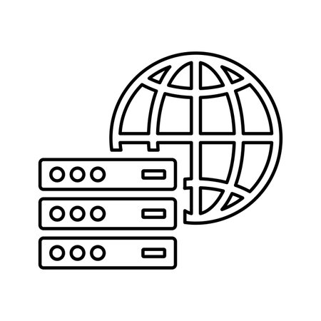 Server, database, hosting icon use in mobile and app development or commercial purposes or any type of design projects.のイラスト素材