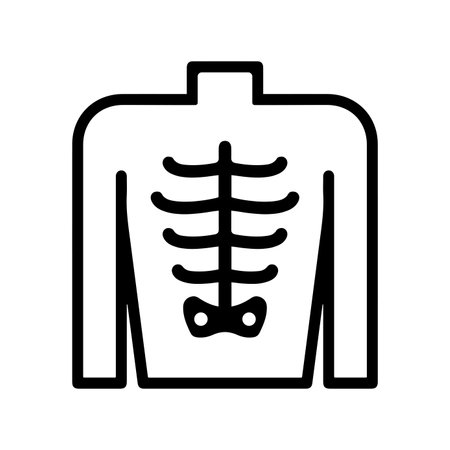 x-ray icon, radiology, vector graphics. Use for commercial, print media, web or any type of design projects.のイラスト素材