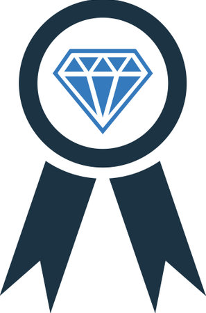 Premium, quality, badge, diamond icon - Perfect use for designing and developing websites, printed files and presentations, Promotional Materials, Illustrations or any type of design project.のイラスト素材