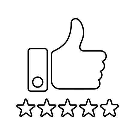 Review, like icon symbol for use on mobile apps, print media and web design or any type of design projects.のイラスト素材