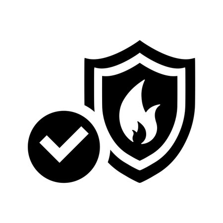 Shield, antivirus, firewall icon is isolated on white background. Simple vector illustration for graphic and web design or commercial purposes.のイラスト素材