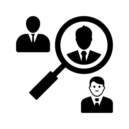 Recruitment, employee find icon. Fully editable vector EPS use for printed materials and infographics, web or any kind of design project.のイラスト素材