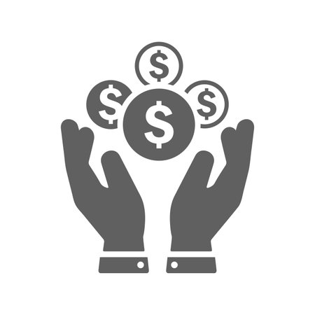 Save Money Icon, hand cash. Beautiful design and fully editable vector for commercial, print media, web or any type of design projects.のイラスト素材