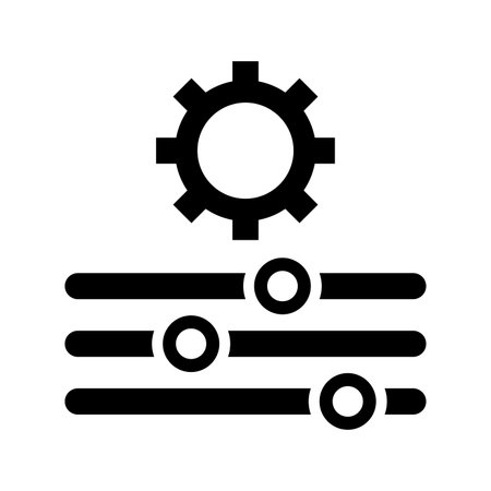 Settings, options, preferences icon design template vector illustration for graphic and web design or commercial purposes.のイラスト素材