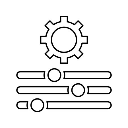 Settings, options, preferences icon design template vector illustration for graphic and web design or commercial purposes.のイラスト素材