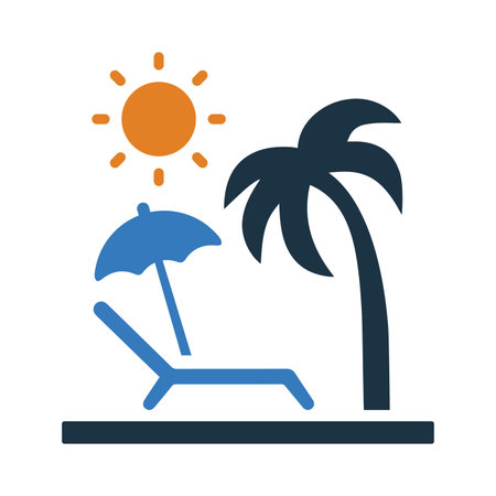 Summer, vacation icon. Flat style vector EPS use in infographics,web design, presentations and on printed materials.のイラスト素材