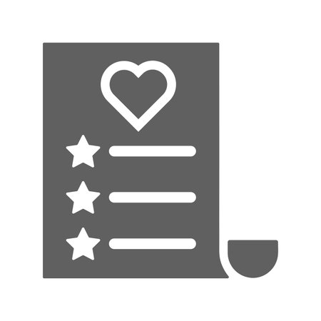 Wish list, checklist, blacklist, favourite icon vector graphics for various use.のイラスト素材