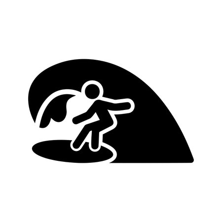 Surfing, beach icon. Flat style vector EPS use in infographics,web design, presentations and on printed materials.のイラスト素材