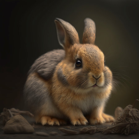 Cute Rabbit. A illustration created with generative AI Technology.の素材
