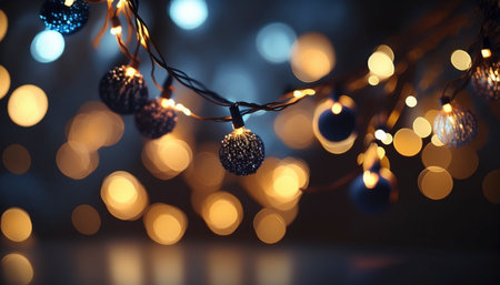 Holiday illumination and decoration concept christmas. A illustration created with generative AI Technology.の素材