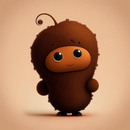 Cute Cartoon Character of Tamarind. A illustration created with generative AI Technology.の素材