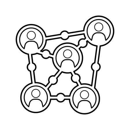 Connections & Networks icon design template vector illustration for graphic and web design or commercial purposes.のイラスト素材