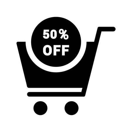 Shopping Discount icon. Fully editable vector EPS use for printed materials and infographics, web or any kind of design project.のイラスト素材