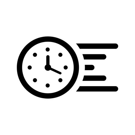 Fast Time icon. Flat style vector EPS use in infographics,web design, presentations and on printed materials.のイラスト素材