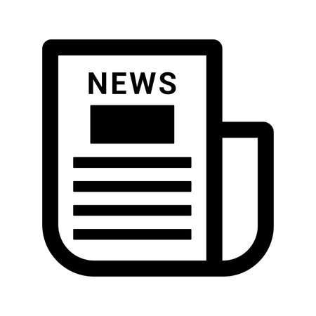 Newspaper icon use in mobile and app development or commercial purposes or any type of design projects.のイラスト素材