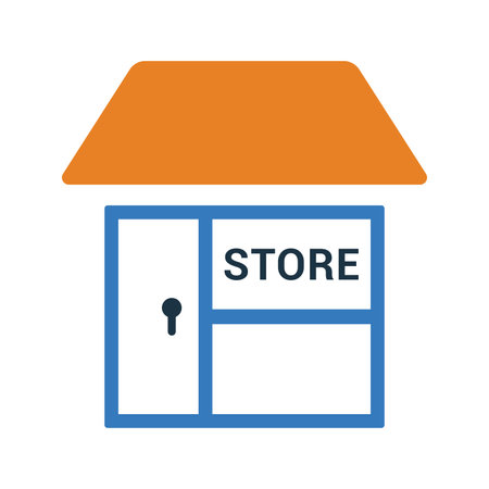 Store icon. Fully editable vector EPS use for printed materials and infographics, web or any kind of design project.のイラスト素材