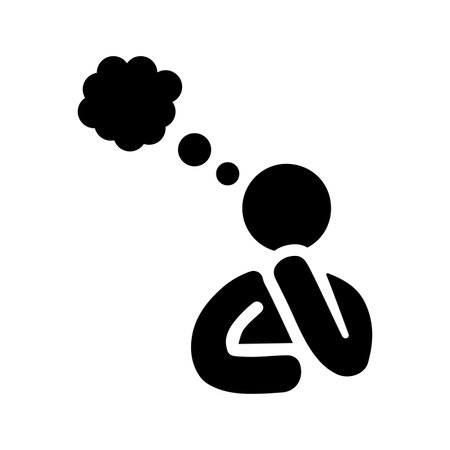 Dang, people, think icon. Simple vector illustration for graphic and web design or commercial purposes.のイラスト素材