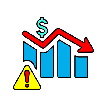 Money rate decrease icon for commercial use, printed files and presentations, Promotional Materials, web or any type of design project.のイラスト素材