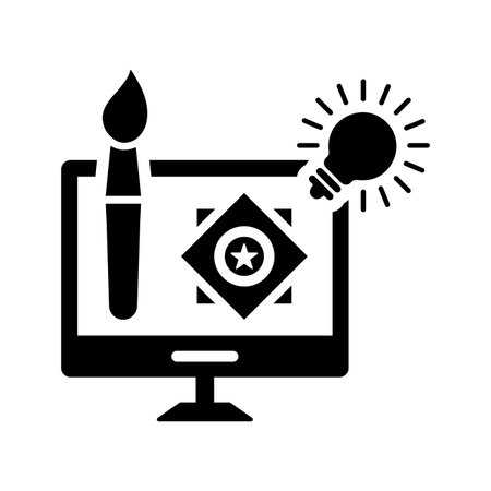Design idea icon - Perfect use for designing and developing websites, printed files and presentations, Promotional Materials, Illustrations or any type of design project.のイラスト素材