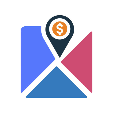 Bank location icon - Vector EPS file. Perfect use for print media, web, stock images, commercial use or any kind of design project.のイラスト素材