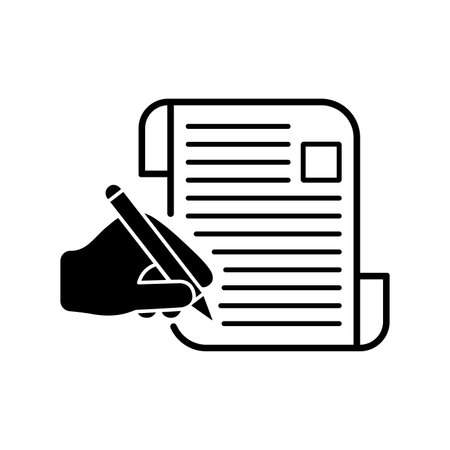Article writing icon - Perfect use for designing and developing websites, printed files and presentations, Promotional Materials and many more. Vector EPS file.のイラスト素材
