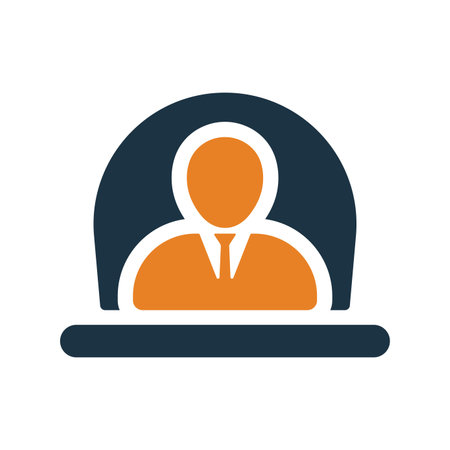 boss, chair icon is isolated on white background. Use for graphic and web design or commercial purposes. Vector EPS file.のイラスト素材