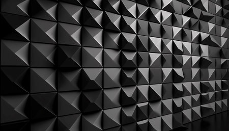 3D Mosaic Tiles arranged in the shape of a wall. A illustration created with generative AI Technology.の素材