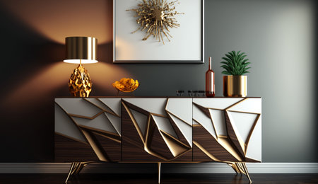 A illustration of Home decor modern Sideboards created with generative Ai.の素材