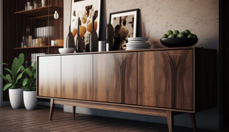 A illustration of Home decor modern Sideboards created with generative Ai.の素材