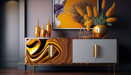 A illustration of Home decor modern Sideboards created with generative Ai.の素材