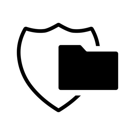 File, folder, protection, security icon - Beautiful vector design. Perfect use for web, print media, online design, commercial use or any kind of design project.のイラスト素材