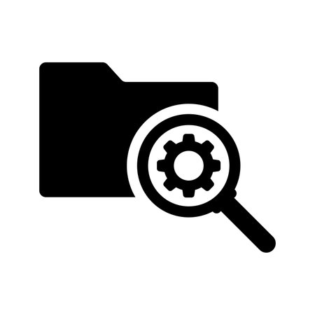 File, folder, seo, setting icon - Beautiful vector design. Perfect use for web, print media, online design, commercial use or any kind of design project.のイラスト素材