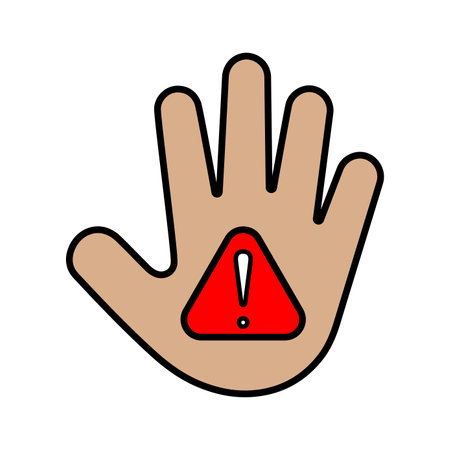 Danger sign, disclaimer icon - Perfect use for print media, web, stock images, commercial use or any kind of design project.のイラスト素材