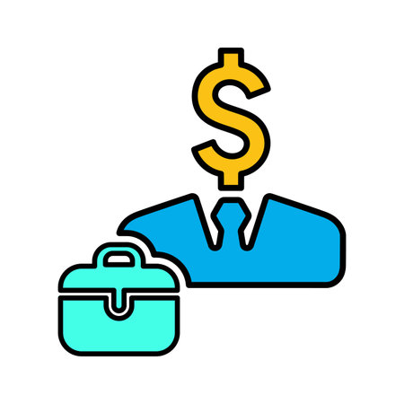 Businessman, investor icon is use in designing and developing websites, commercial, print media, web or any type of design project.のイラスト素材