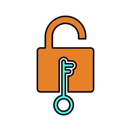 Lock and key icon - Perfect use for designing and developing websites, printed files and presentations, Promotional Materials, Illustrations or any type of design project.のイラスト素材