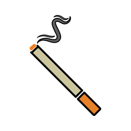 Cheroot, cigarette icon for graphic and web design or commercial purposes.のイラスト素材