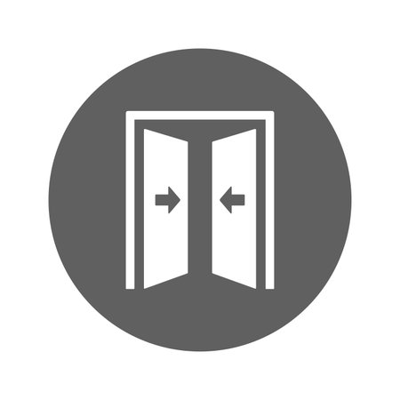 Door, admittance, entrance icon for graphic and web design or commercial purposes.のイラスト素材