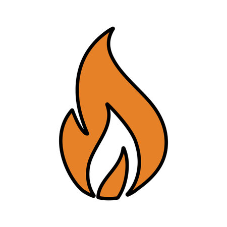 Burning, fire, gas, heat icon. Simple vector illustration for web, print files, graphic or commercial purposes.のイラスト素材