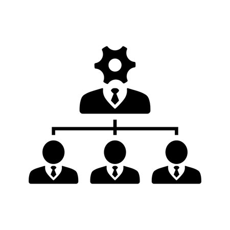 Business, hierarchy, management icon. Simple vector illustration for web, print files, graphic or commercial purposes.のイラスト素材