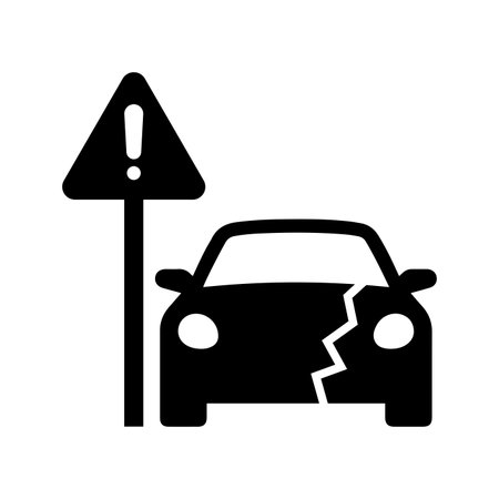 Automobile hit road cap icon - Perfect use for printed files and presentations, designing and developing websites, promotional materials, illustrations or any type of design project.のイラスト素材