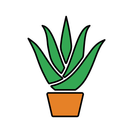 Aloe, vera, plant icon . Simple vector illustration for web, print files, graphic or commercial purposes.のイラスト素材