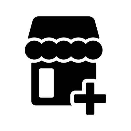 Medical Shop Icon. use for designing and developing websites, commercial purposes, print media, web or any type of design task.のイラスト素材