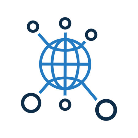 Global network Icon.. Simple vector illustration for web, print files, graphic or commercial purposes.のイラスト素材