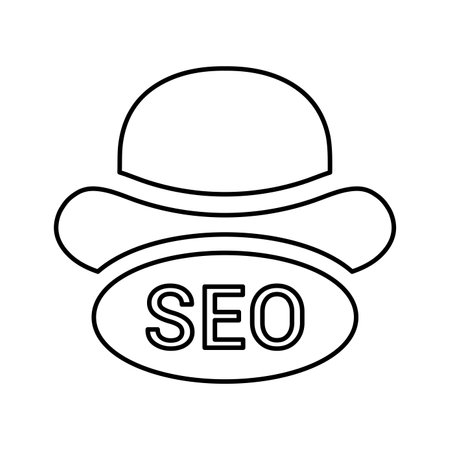 SEO White hat icon use in mobile and app development or commercial purposes or any type of design projects.のイラスト素材