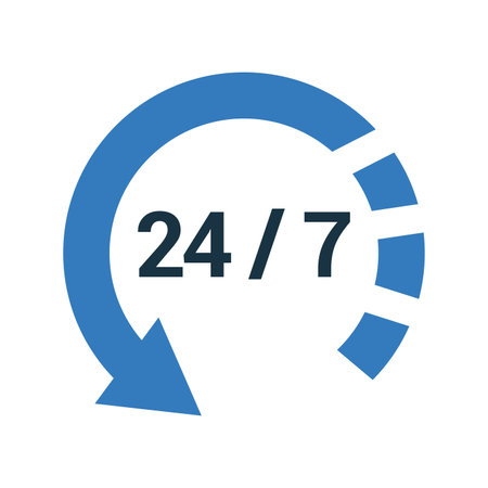 All Day Service icon. use in mobile and app development or commercial purposes or any type of design...