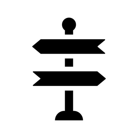 Direction Guide icon. symbol for use on mobile apps, print media and web design or any type of design projects.のイラスト素材