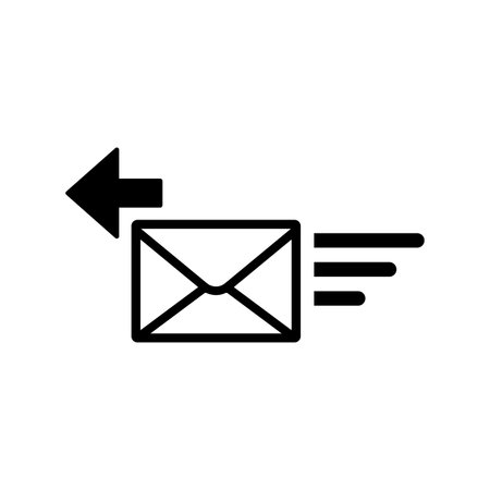 Sending Mail icon. Flat style vector EPS use in infographics,web design, presentations and on printed materials.のイラスト素材
